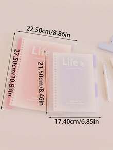 1 cuốn sổ tay nhựa PP mờ nhiều màu sắc sáng tạo khổ A5/B5 có dòng kẻ Trở lại trường - Nhiều màu - Xem 5