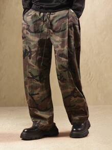 SUMWON Military Cargo Pants Loose Fit Combat Trousers Woodland Camouflage Design Utility Outdoor Recreation Workwear Pants Tactical Functional Design Extra Storage - Multicolor - View 3