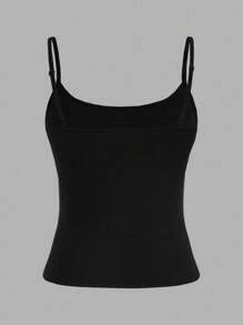 SHEIN EZwear 3 件套黑色、粉色、黑白条纹女士短款吊带背心上衣，性感紧身，适合夏季 - 彩色 - 查看 8