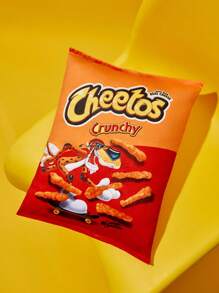 Cheetos X SHEIN 1 个薯片形状枕头，有趣又可爱，手感柔软，可放在汽车、房间、沙发上作为装饰，适合午睡，很棒的礼物 - 彩色 - 查看 4