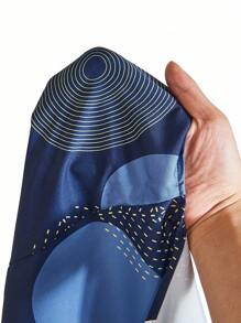 EMERY ROSE Random Floral Print Front Button Casual Long Sleeve Shirt Casual Spring - Navy Blue - View 5