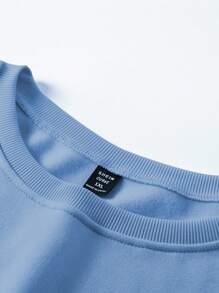 Calvaya Casual Pattern Printed Round Neck Long Sleeved Sportswear, Plus Size Women's Round Neck Sweatshirt, Suitable For Autumn And Winter Pullover Fall