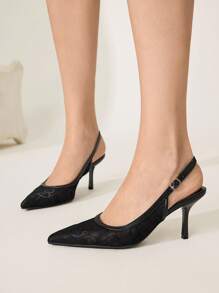 CUCCOO CHICEST 女士优雅尖头露背高跟鞋 - 黑色 - 查看 5