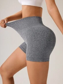 Easithlete Shorts Esportivos de Ioga de Malha Sem Costura e Alta Elasticidade