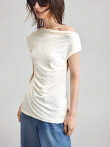 Ontre Top casual de unicolor para mujeres, verano 2025, apto para el 4 de julio, el mes del orgullo, la playa, el cumpleaños, las fiestas, el Día del Maestro, las vacaciones