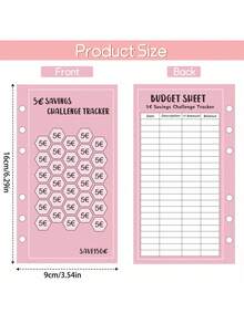 48 Sheets Money Saving Challenge Book Budget Sheets For A6 Binder Savings Challenges Book Money Saving Binder Usd 30 Day 52 Week Savings Challenge Money Saver Saving Money Challenge Savings Tracker Back To School - Multicolor - View 11