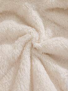 Souflis Souflis 1件女婴碎花连帽保暖外套，杏色，拉链前襟，罗纹袖口和下摆，秋冬季保暖时尚女婴外套，碎花连帽外套，秋季女婴外套 - 白色 - 查看 5