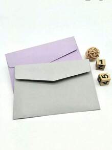 SHEIN 50pcs Multi-Color Envelopes, Party And Birthday Envelopes, Ins Style Paper Bags, Romantic And Simple Envelopes, Back To School Paper Bags, Romantic And Simple Envelopes - 50 pieces of multi-colored hair - View 10