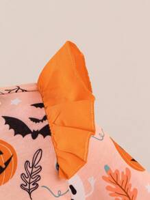 Glamorique Kids Girls' Halloween Pumpkin Sleeveless Midi Dress, Suitable For Halloween Wear Girls Halloween Dress Orange Kid Dress Kids Halloween Dress Pumpkin Dress For Girls Fall Winter - Multicolor - View 7