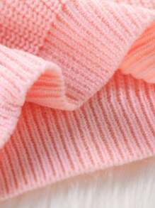 SHEIN Suéteres de cuello redondo de manga larga para niñas, naranja, beige, blanco, naranja, calabaza, caramelo, marrón, cómodos para otoño/invierno. Diseños bordados de línea, dibujos animados, calabaza, adecuados para Halloween, Navidad, festivales, lindos, casuales, versátiles, adecuados para uso diario, interior, exterior, viajes - Rosa Pálido - Ver 7