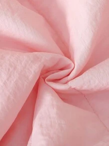 SHEIN Girls Casual Fitted Quilted Faux Fur Collar Long Sleeve Jacket, Pink, Winter Girls Spring Jacket Girls Pink Jacket Kids Pink Jacket Toddler Girl Jacket Childrens Lightweight Jacket - Pink - View 6