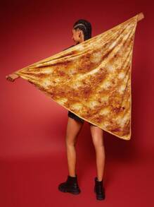 Doritos X SHEIN 1件薯片包装混合垫子和毯子，加厚法兰绒，柔软且不掉毛 - 彩色 - 查看 2