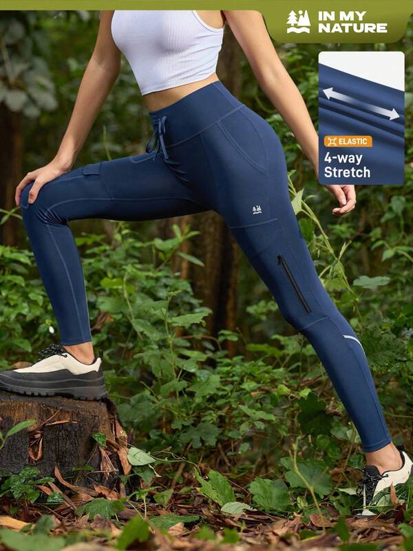 SHEIN In My Nature Comfortable Elastic High Waist Women Outdoor Leggings