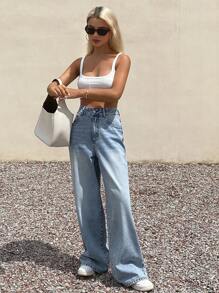 Livesso Women's Loose Casual Straight Leg Jeans, New Autumn Collection