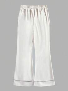 SHEIN Clasi Plus-Size Ladies Elegant Vacation Commuting Summer Pants Fall Cloth For Women - Apricot - View 3