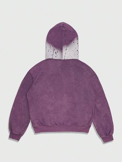 Street Life Men's Casual Washed Ombre Hoodie Sweatshirt