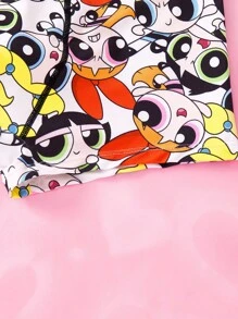 THE POWERPUFF GIRLS X SHEIN Quần lót nam thoải mái họa tiết Blossom, Bubbles, Buttercup, đường khâu eo tương phản - Nhiều màu - Xem 5