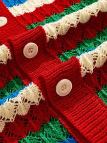 ROMWE MEN Street Life Herren Locker gestrickter Cardigan, Langarm, Herbst Winter