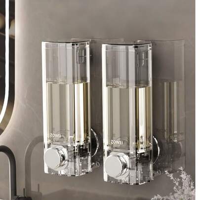 1 CÁI/2 CÁI Nhựa Không Đục Lỗ Hút Treo Tường Kiểu Nhấn Thủ Công Bọt Xà Phòng Chai Sữa Tắm Trong Suốt Màu Trắng Xà Phòng Rửa Tay Cho Phòng Tắm Khách Sạn Sử Dụng Tại Nhà Phụ Kiện Treo Tường Đồ Dùng Phòng Tắm Thiết Yếu Bình Xịt Bọt Đựng Chất Lỏng Trang Trí Phòng Tắm Giải Pháp Lưu Trữ