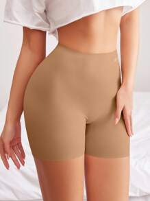 女士无缝内裤（低腰三角裤） - 棕色 - 查看 4