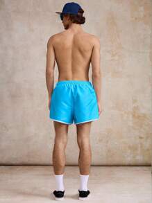 Surfspeed Men's Drawstring Waist Loose Beach Shorts - Blue - View 5