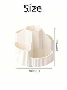 1PC/3Pcs-5 Slots 360 Degree Rotating Desktop Pen Holder Organizer, Desktop Storage Pen Organizers Stationery Supplies Large Capacity Multi-Functional Pencil Case For Students, Men, Women, Girls, Makeup Brushes, Home Decoration Back To School - Multicolor - View 2