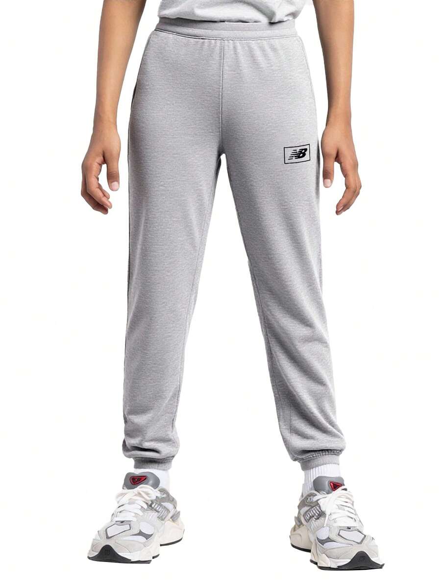 New Balance YP33521 - Boys Drawstring Waist Casual Sweatpants - Grey - View 1