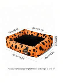 Cheetos X SHEIN 1 chiếc giường thú cưng họa tiết hoạt hình, thích hợp cho thú cưng cỡ nhỏ đến trung bình, có thể giặt bằng máy và sấy khô, - Nhiều màu - Xem 3