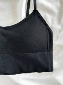 SHEIN Genkimix Kids 3pcs/Set Teen Girl Simple Fashion Black Solid Color Bras With Pads Bra Set Fall Winter