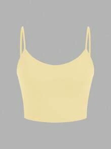 Comfortcana 3 件套女士黑色、黄色、白色紧身短款休闲吊带背心，适合夏季 - 彩色 - 查看 10