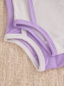 2件套女婴时尚优雅黑白吊带连体衣套装