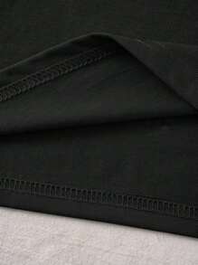 Manfinity Dauomo Men's Short Sleeve T-Shirt, Minimalist Fashion, Casual And Everyday Wear - Black - View 6