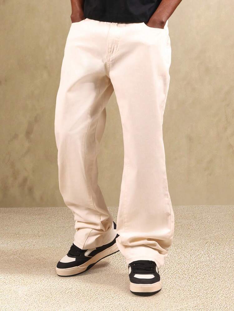 Flared Wide Leg Denim Jeans With Bell Bottom
