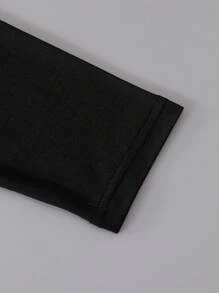 Set da 2 pezzi per ragazze composto da t-shirt a maniche corte con stampa grafica di orsetti e lettere, e leggings, casual e carino, adatto come outfit per il ritorno a scuola