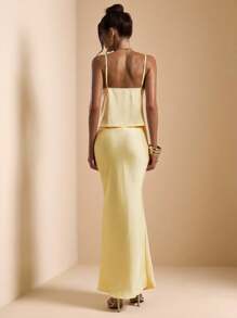 SHEIN BAE Women Two Pieces Outfits For Daily Wear - Yellow - View 2