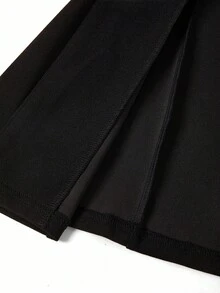 Ellevyn 女士优雅长袖黑色翻领西装外套，刺绣花卉图案，风格精致，适合派对和晚宴等场合，秋冬季女士商务休闲服饰。 - 黑色 - 查看 8