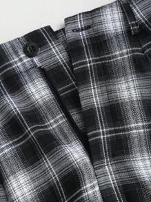 Sweetra Women's Retro Fashion Casual Loose Straight Leg Flared PU Leather Pants, Versatile And Slimming Fall Cloth For Women - Black - View 5