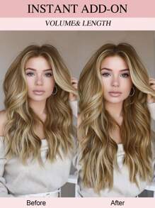 Extensiones de cabello humano brasileño liso con clip, color piano 4/27#, extensiones con clip de cabello Remy de 14-20 pulgadas para mujeres - S4/27 - Ver 6