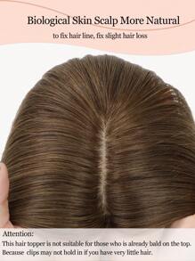 女士真发发片 14 英寸发片 3x5 英寸底座 真发发片 适合头发稀疏的女士 升级版优质真发发片 - S6 - 查看 7