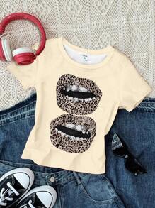 SHEIN Xe đua cổ điển, Họa tiết môi báo cổ điển, Thời trang đường phố, Mùa hè thư giãn, Cảm giác kỳ nghỉ, Bộ 3 món thoải mái, vừa vặn, tối giản, thoải mái cho bé gái tuổi teen, Áo phông dài tay cổ tròn màu vàng kem, trắng, đen, phù hợp cho mùa hè, Phong cách cổ điển, Phong cách kỳ nghỉ thường ngày, Phong cách, Dễ thương Y2K Cô gái dừa Kỳ nghỉ Boho Kỳ nghỉ xuân Sẵn sàng cho bữa nửa buổi Màu xanh nhạt Chuyến đi biển cho bé gái Phong cách neon Lễ hội âm nhạc Bohemian Hippie Đồ họa Áo phông cho bé gái Quần áo cho bé gái tuổi teen Áo phông cho bé gái tuổi teen Áo phông cổ điển cho bé gái - Nhiều màu - Xem 2