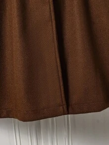 Sparklyn 女童单排扣时尚翻领中长款喇叭大衣