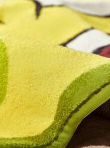 SpongeBob SquarePants | SHEIN 1 件卡通图案装饰地毯，多种尺寸可选，防滑背衬，适用于家居装饰、玄关、浴室等 - 黃色 - 查看 6