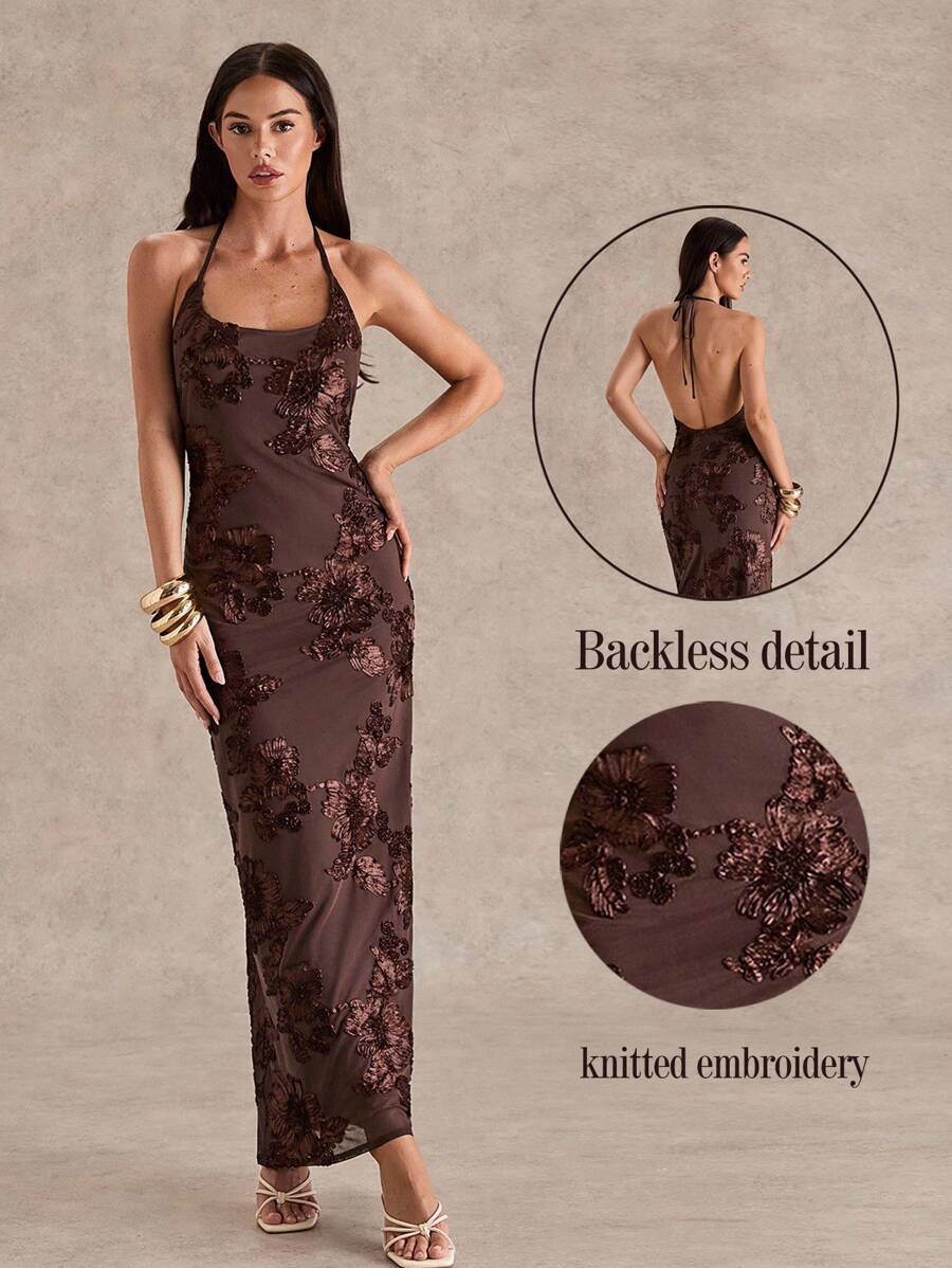 Váy dự tiệc buộc dây sau lưng thêu hoa màu nâu gợi cảm của Glamine dành cho nữ, Váy không tay buộc dây sau lưng cổ vuông đơn giản và rộng rãi, Thích hợp cho các bữa tiệc, tụ họp, gặp mặt, hẹn hò, đi chơi, Váy dự tiệc cưới cho nữ, Váy dự tiệc cưới, Váy trang trọng cho khách dự tiệc cưới, Váy sinh nhật cho nữ, Trang phục đêm hẹn hò Váy hở lưng màu nâu cho nữ Váy dây nâu Váy trang trọng màu nâu Váy thêu màu nâu Từ khóa hàng đầu Váy dự tiệc cưới màu nâu Váy maxi màu nâu sô cô la Nâu sô cô la