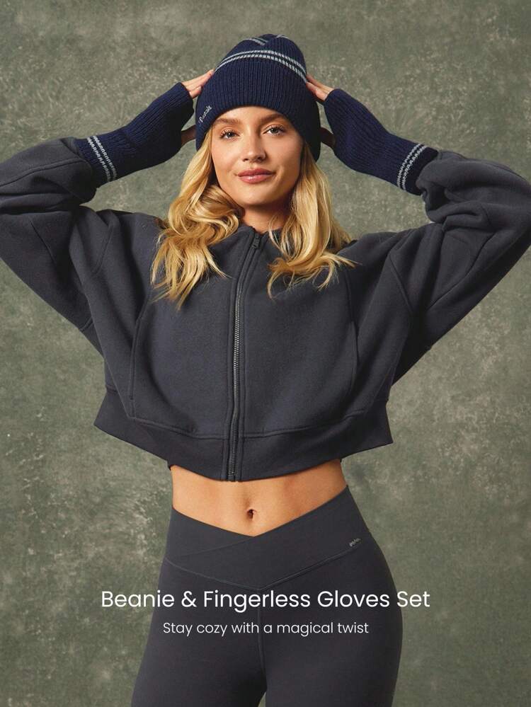 ハリー・ポッター ホグワーツ 校章 ソフトウール ビーニー & フィンガーレスグローブ セット デイリーカジュアルウェア