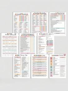 SHEIN ADHD Cleaning Planner Reusable Dry Erase Checklist Daily Weekly Task Tracker Home Organization Schedule For Neurodivergent Adults Focus Friendly Visual Guide