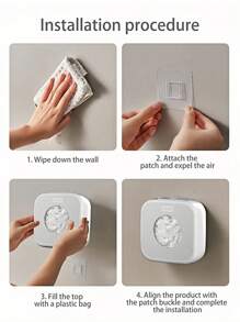 1pc Wall Mounted Plastic Wrap Dispenser Plastic Wrap Storage Box Dispenser Organizer Reusable Kitchen Storage Container Cling Film Holder Aluminum Foil Bag Keeper Drawer Organizer