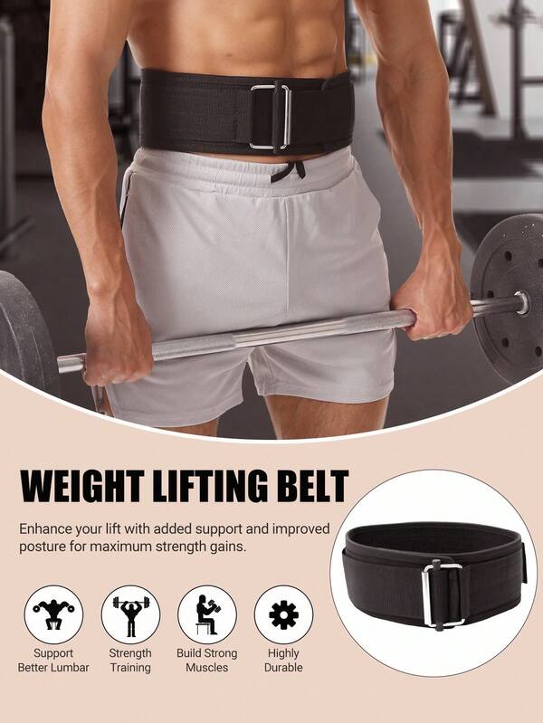 SHEIN Barbell Training Weight Lifting Fitness Dumbbell Exercise Waist Support Belt