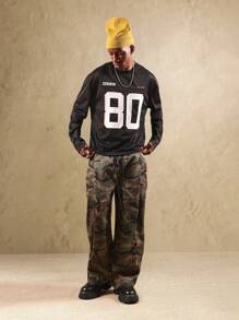 SUMWON Military Cargo Pants Loose Fit Combat Trousers Woodland Camouflage Design Utility Outdoor Recreation Workwear Pants Tactical Functional Design Extra Storage - Multicolor - View 4