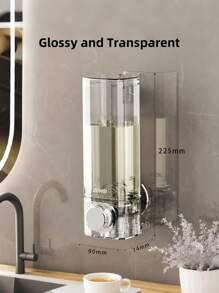 1PC/2PCS  Plastic Non Perforated Suction Cup Wall Mounted Press Type Manual Foam Soap Dispenser White Transparent Bath Gel Bottle Hand Soap Dispenser For Hotel Bathroom Home Use Wall Mount Accessory Bathroom Essentials Foam Dispenser Liquid Container Bathroom Decor Storage Solution - Multicolor - View 3