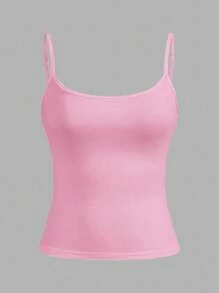 SHEIN EZwear 3 件套黑色、粉色、黑白条纹女士短款吊带背心上衣，性感紧身，适合夏季 - 彩色 - 查看 6